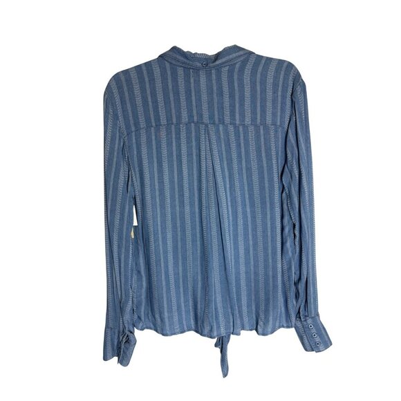 NWT Bella Dahl Tie Front Shirt Alamosa Indigo Stripe-sz Medium - Picture 9 of 9